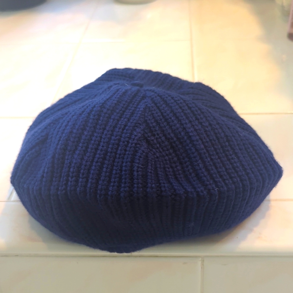 Janie And Jack Dark Blue Beret Size 6 to 8 yr old